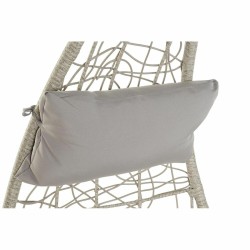 Fauteuil de jardin suspendu DKD Home Decor 82 x 75 x 125 cm Métal rotin synthétique Gris clair (82 x 75 x 125 cm)