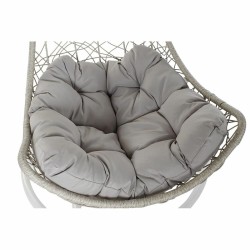 Fauteuil de jardin suspendu DKD Home Decor 82 x 75 x 125 cm Métal rotin synthétique Gris clair (82 x 75 x 125 cm)