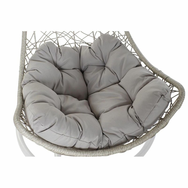 Fauteuil de jardin suspendu DKD Home Decor 82 x 75 x 125 cm Métal rotin synthétique Gris clair (82 x 75 x 125 cm)