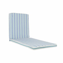 Coussin DKD Home Decor Blanc Bleu ciel Blue marine Rayures 190 x 60 x 5 cm (190 x 60 x 5 cm)