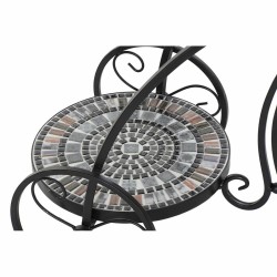 Blumentopf DKD Home Decor Schwarz Bunt aus Keramik schmiedeeisern Mosaik Fahrrad 70 x 28 x 57 cm (2 Stück) (70 x 28 x 57 cm)