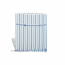 Cushion DKD Home Decor White Sky blue Navy Blue Stripes 190 x 60 x 5 cm (190 x 60 x 5 cm)