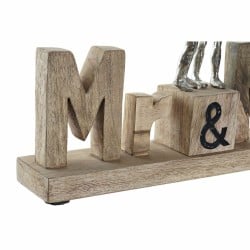 Figurine Décorative DKD Home Decor Mr & Mrs Argenté Aluminium (51 x 7,5 x 28 cm)