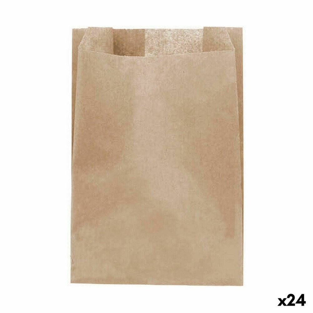Ensemble de sac alimentaire réutilisable Algon papier kraft 16 x 24 cm Produits à usage unique 20 Pièces (24 Unités)