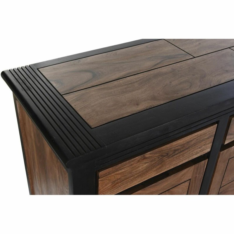 Sideboard DKD Home Decor Black Natural Acacia