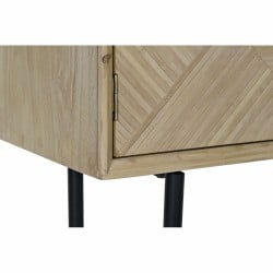 Buffet DKD Home Decor Sapin Naturel Noir Métal MDF (120 x 35 x 86 cm)