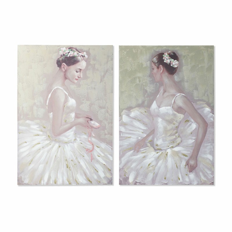 Cadre DKD Home Decor 80 x 3 x 120 cm Danseuse Classique Traditionnel (2 Unités)