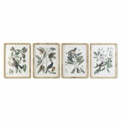 Bild DKD Home Decor 50 x 2,5 x 65 cm Shabby Chic Botanische Pflanzen (4 Stücke)