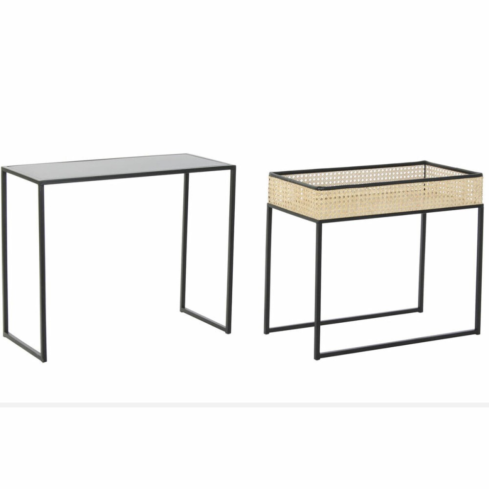 Centre Table DKD Home Decor Black Natural 60 x 30 x 50 cm