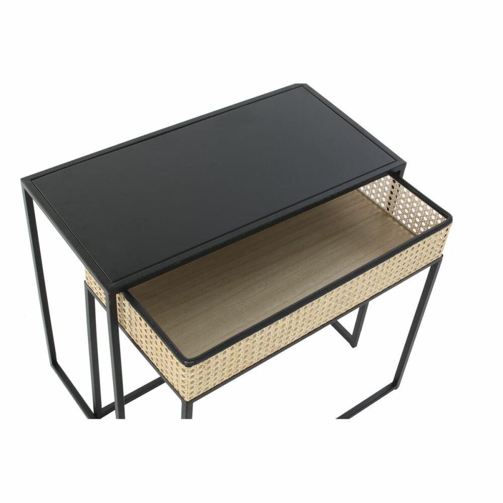 Centre Table DKD Home Decor Black Natural 60 x 30 x 50 cm