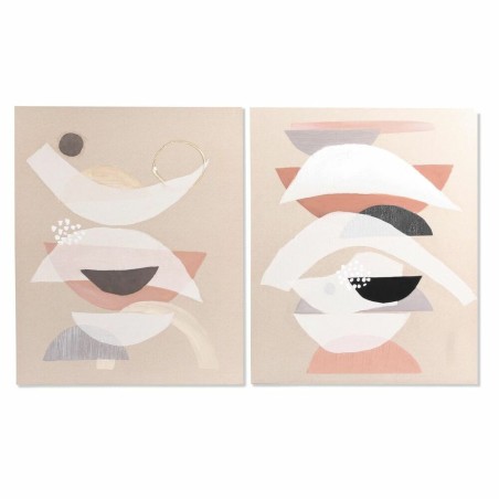 Cadre DKD Home Decor 75,5 x 3,7 x 100 cm Abstrait Moderne (2 Unités)