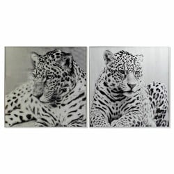 Bild DKD Home Decor 100 x 2,5 x 100 cm Leopard Kolonial (2 Stück)