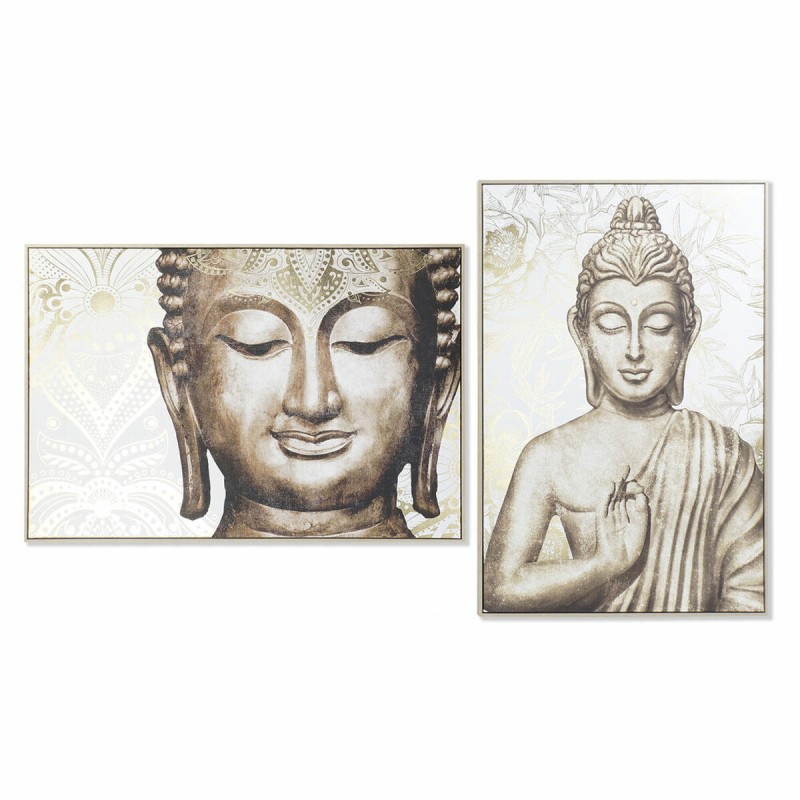 Bild DKD Home Decor 83 x 4,5 x 122,5 cm Buddha Orientalisch (2 Stück)