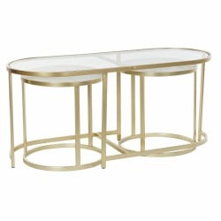 Set de 3 Tables Gigognes DKD Home Decor Doré 100 x 40 x 45 cm