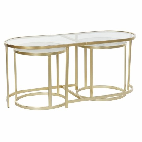 Set de 3 Tables Gigognes DKD Home Decor Doré 100 x 40 x 45 cm