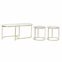 Set de 3 Tables Gigognes DKD Home Decor Doré 100 x 40 x 45 cm