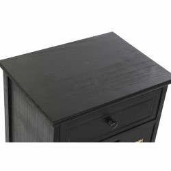 Schubladenschrank DKD Home Decor natürlich Schwarz Vintage Paulonia-Holz (40 x 30 x 58,5 cm)