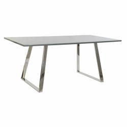 Table de Salle à Manger DKD Home Decor Verre Acier Gris foncé (180 x 90 x 76 cm)