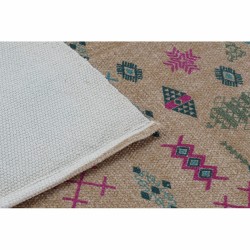 Tapis DKD Home Decor 120 x 180 x 0,4 cm Polyester Blanc Ikat Boho (2 Unités)