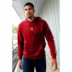 Herren Sweater mit Kapuze F.C. Barcelona Granatrot