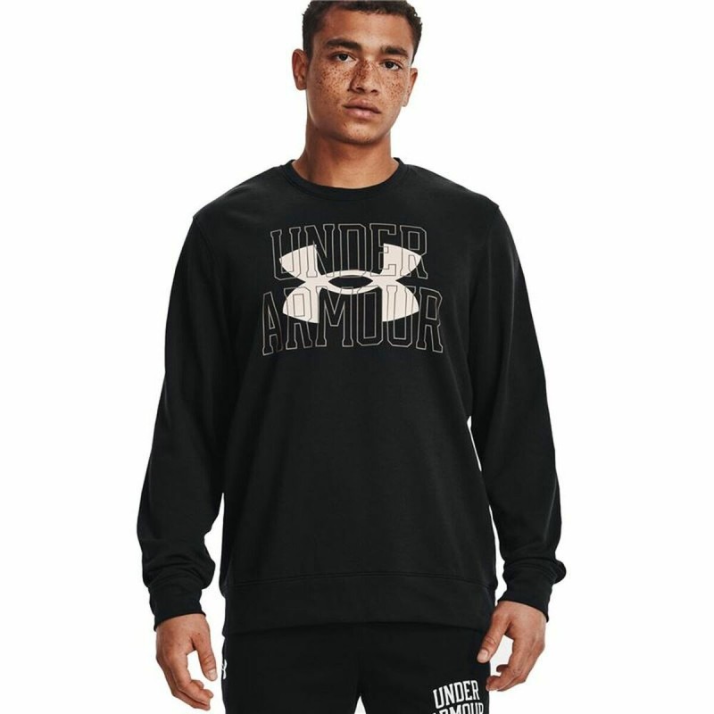 Herren Langarm-T-Shirt Under Armour Logo Crew Schwarz