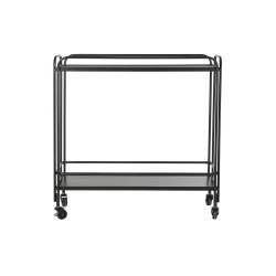 Console DKD Home Decor Verre Noir Métal (80 x 28 x 80,5 cm)