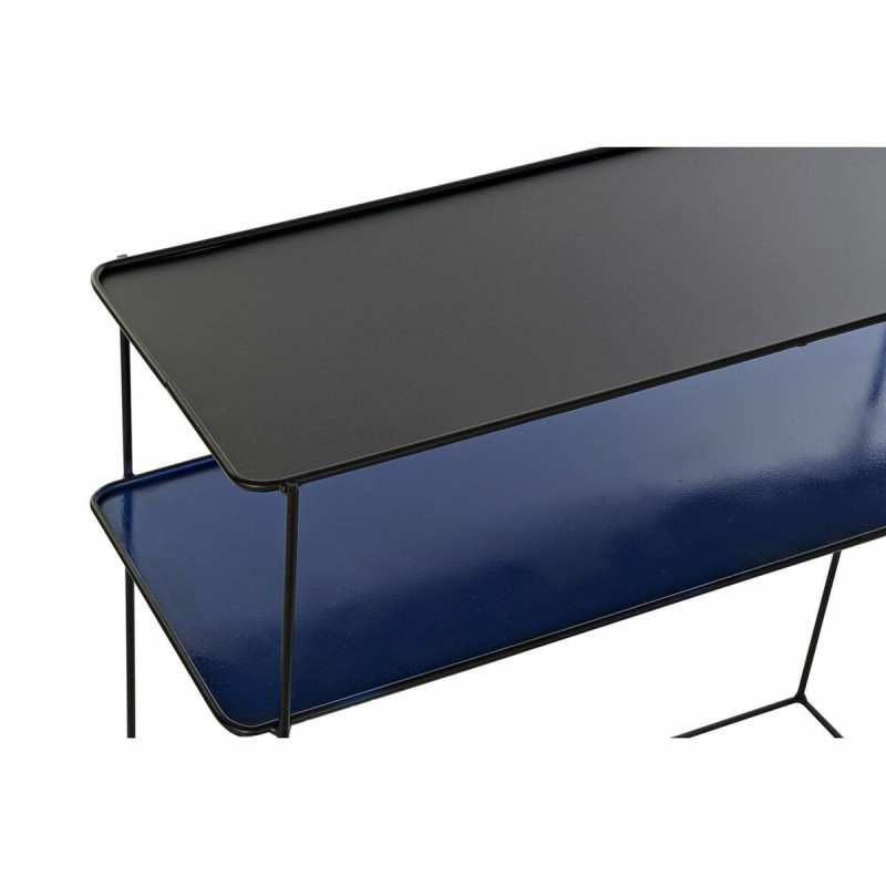 Konsole DKD Home Decor Schwarz Blau Metall Moderne (70 x 27 x 45 cm) (2 Stück)