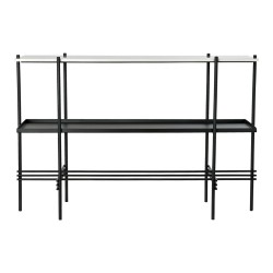 Console DKD Home Decor Noir Métal Blanc Marbre Moderne (120 x 40 x 80 cm)