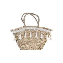 Sac DKD Home Decor Blanc Multicouleur Naturel Métal 59 x 16 x 30 cm