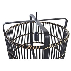 Suspension DKD Home Decor Noir Bambou 50 W 40 x 40 x 35 cm