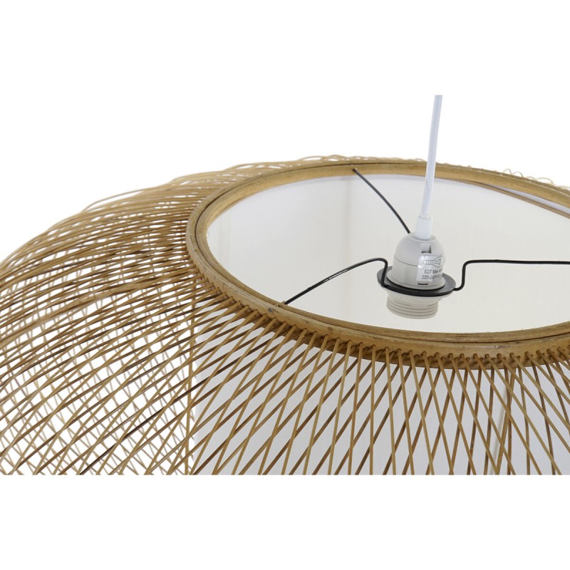 Suspension DKD Home Decor Blanc Naturel Bambou 40 W 83 x 83 x 40 cm