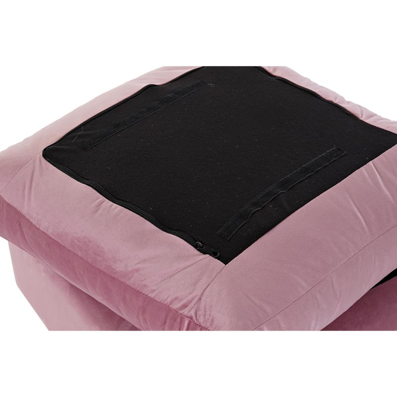 Fußstütze DKD Home Decor Rosa Polyester Moderne (55 x 55 x 30 cm)