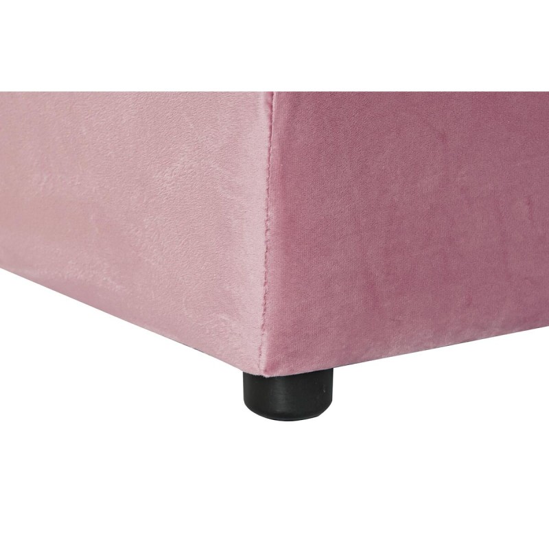 Fußstütze DKD Home Decor Rosa Polyester Moderne (55 x 55 x 30 cm)