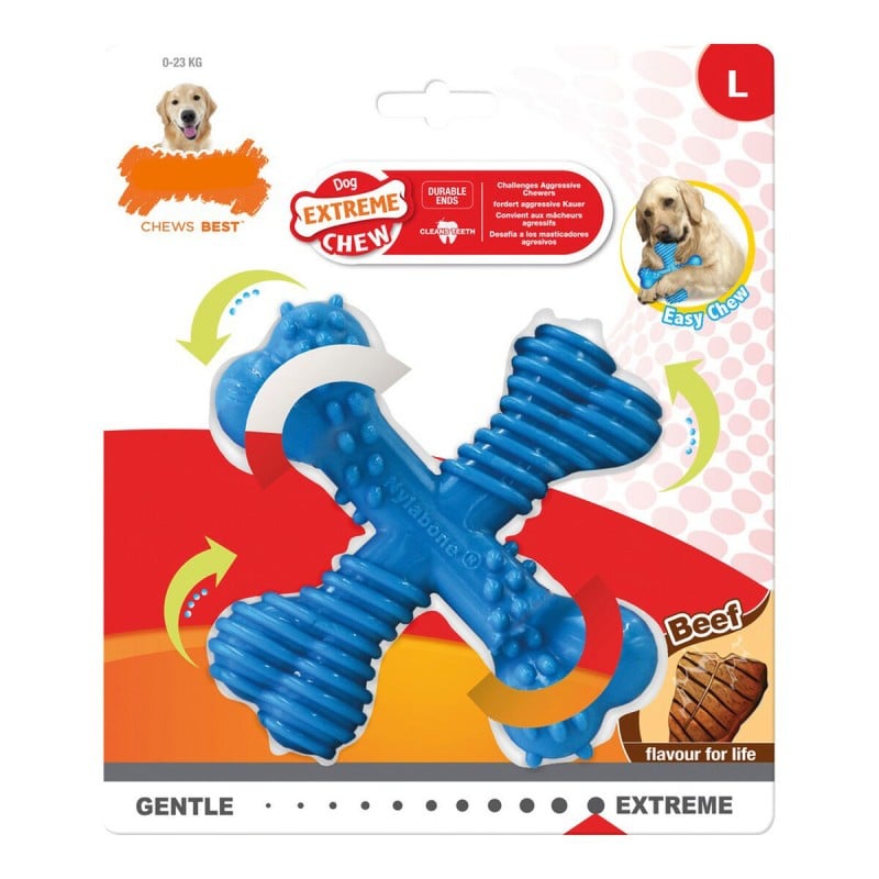 Jouet pour chien Nylabone Dura Chew Croix Taille L Nylon Veau