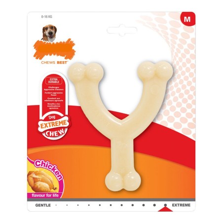 Beißring für Hunde Nylabone Extreme Chew Wishbone M Huhn