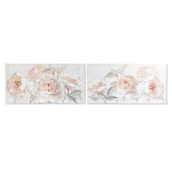 Cadre DKD Home Decor 120 x 3 x 60 cm Fleurs Shabby Chic (2 Unités)