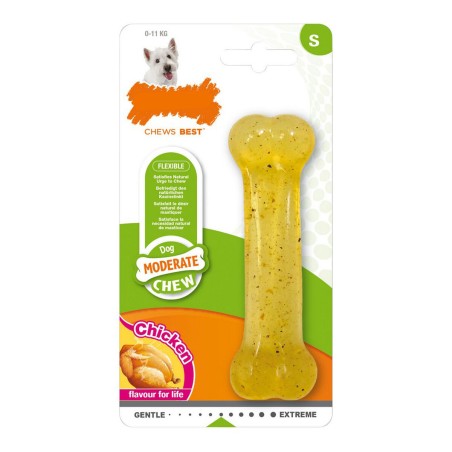 Beißring für Hunde Nylabone Moderate Chew S Huhn Thermoplastischer Kunststoff