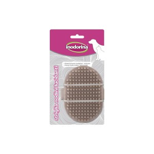 Dog Brush Inodorina Brown Rubber Glove S