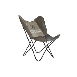 Chaise de Salle à Manger DKD Home Decor Marron Noir Gris 76 x 76 x 96 cm