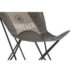 Chaise de Salle à Manger DKD Home Decor Marron Noir Gris 76 x 76 x 96 cm