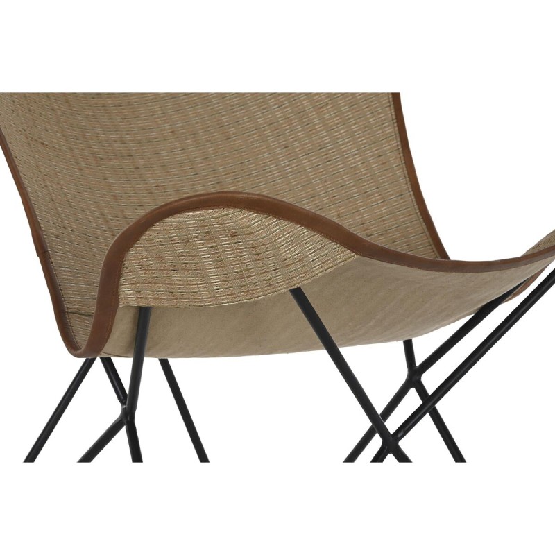 Chair DKD Home Decor Metal Rattan (74 x 78 x 92 cm)