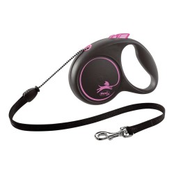 Laisse pour Chien Flexi BLACK DESIGN 5 m Rose Taille XS