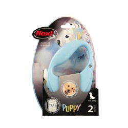 Laisse pour Chien Flexi Puppy 2 m Bleu