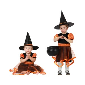 Verkleidung für Babys Orange Hexe