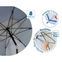 Parasol de plage Bleu Ø 180 cm SPF50+ Ancre