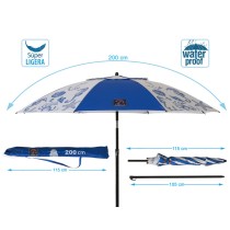 Parasol de plage Bleu Ø 200 cm SPF50+ Marin