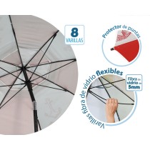 Sonnenschirm Rot Ø 200 cm SPF50+ Marineblau