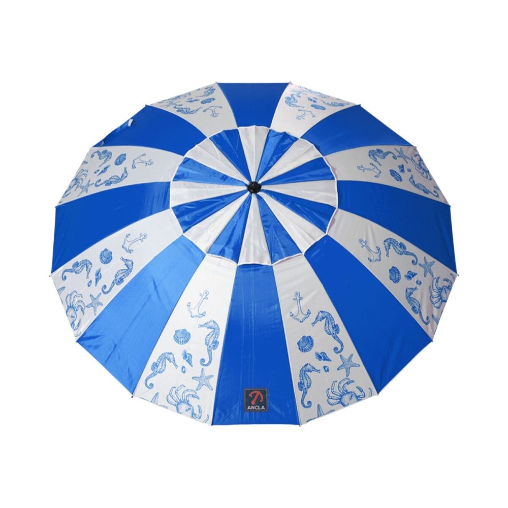 Parasol de plage Bleu Ø 240 cm SPF50+ Marin
