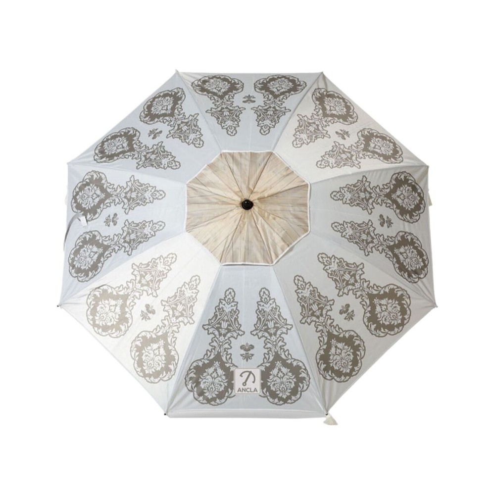 Parasol de plage Blanc Ø 200 cm SPF50+ Boho