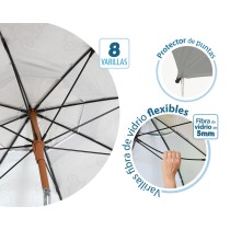 Parasol de plage Gris Ø 200 cm SPF50+ Boho